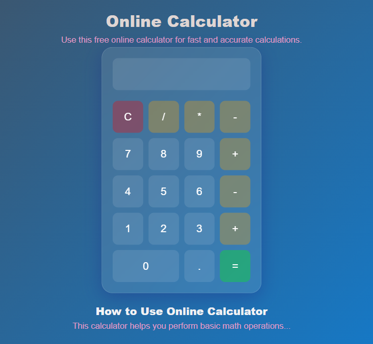 Calculator Screenshot